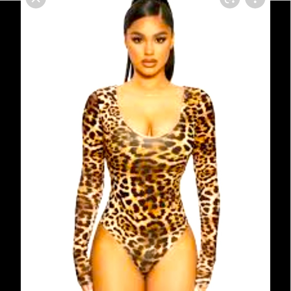 Naked Wadrobe Leopard Bodysuit
